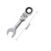 FOCMKEAS 516In Stubby FlexHead Ratcheting Combination Wrench SAE 72 Teeth 12 Point Ratchet Box Ended and Open End Spanner Tools Antislip Flexible Head Gear Wrench HeatTreated CRVSliver