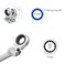 FOCMKEAS 516In Stubby FlexHead Ratcheting Combination Wrench SAE 72 Teeth 12 Point Ratchet Box Ended and Open End Spanner Tools Antislip Flexible Head Gear Wrench HeatTreated CRVSliver