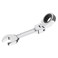 FOCMKEAS 516In Stubby FlexHead Ratcheting Combination Wrench SAE 72 Teeth 12 Point Ratchet Box Ended and Open End Spanner Tools Antislip Flexible Head Gear Wrench HeatTreated CRVSliver