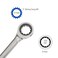 FOCMKEAS 916 Inch Antislip Stubby Ratcheting Combination Wrench SAE 72 Teeth 12 Point Ratchet Box Ended and Open End Spanner Tools for Tight Space HeatTreated CRV