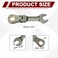 HARFINGTON Flex Head Ratchet Wrench Spanner 12 SAE Ratcheting Combination Wrench 72Teeth Chrome Vanadium Steel Ratchet Gear Spanners with 12 Point Box End for Auto Repairs Home Projects