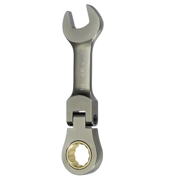 HARFINGTON Flex Head Ratchet Wrench Spanner 12 SAE Ratcheting Combination Wrench 72Teeth Chrome Vanadium Steel Ratchet Gear Spanners with 12 Point Box End for Auto Repairs Home Projects