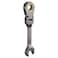 HARFINGTON Flex Head Stubby Ratcheting Combination Wrench 8mm Metric 72Teeth CRV Steel Nickel Plated FlexHead Ratchet Wrench for Fasteners Nut Bolt
