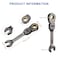 HARFINGTON Flex Head Stubby Ratcheting Combination Wrench 8mm Metric 72Teeth CRV Steel Nickel Plated FlexHead Ratchet Wrench for Fasteners Nut Bolt