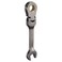 HARFINGTON Flex Head Stubby Ratcheting Combination Wrench 8mm Metric 72Teeth CRV Steel Nickel Plated FlexHead Ratchet Wrench for Fasteners Nut Bolt