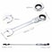 HARFINGTON FlexHead Ratcheting Wrench 30mm 180 Rotating Head Metric Ratchet Combination Wrenches 72Teeth Chrome Vanadium Steel Open End Ratchet for Fasteners Nut Bolt