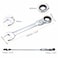 HARFINGTON FlexHead Ratcheting Wrench 30mm 180 Rotating Head Metric Ratchet Combination Wrenches 72Teeth Chrome Vanadium Steel Open End Ratchet for Fasteners Nut Bolt