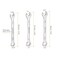 HARFINGTON Thin Combination Wrench Set 1564 14 932 30Cr13 Stainless Steel Mini Combination Spanner with Offset 12Point Box End and 15 Angled Open End for Auto Repairs