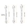 HARFINGTON Thin Combination Wrench Set 1564 14 932 30Cr13 Stainless Steel Mini Combination Spanner with Offset 12Point Box End and 15 Angled Open End for Auto Repairs