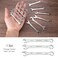 HARFINGTON Thin Combination Wrench Set 1564 14 932 30Cr13 Stainless Steel Mini Combination Spanner with Offset 12Point Box End and 15 Angled Open End for Auto Repairs