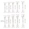 HARFINGTON Thin Combination Wrench Set 44555567891011mm Offset 6Point Ended Box and 15Angled Open End Mini Combination Wrench 30Cr13 Metric Spanner with for Auto Repairs