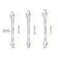 HARFINGTON Thin Combination Wrench Set 532 316 1364 30Cr13 Stainless Steel Mini Combination Spanner with Offset 12Point Box End and 15 Angled Open End for Auto Repairs
