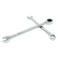 HARSKIYER 10 mm Ratcheting Wrench Set 2 Pieces Metric Ratcheting Combination Wrench with 12 Point Design 72 Tooth Ratchet Spanner with Chrome Plating