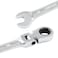 HARSKIYER 13mm Flex Head Ratchet Wrench 12 Point Chrome Vanadium Steel Combination Spanner with 72 Tooth Ratcheting Gear Metric Industrial Grade Tool for Automotive and Mechanical Maintenance