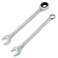 HARSKIYER 916 Inch Ratcheting Wrench Set 2 Pieces SAE Ratcheting Combination Wrench with 12 Point Design 72 Tooth Ratchet Spanner with Chrome Plating