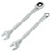 HARSKIYER 916 Inch Ratcheting Wrench Set 2 Pieces SAE Ratcheting Combination Wrench with 12 Point Design 72 Tooth Ratchet Spanner with Chrome Plating