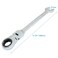 Hordion 21mm Ratcheting Combination Wrench 12 Point 72Tooth Flex Head Gear Wrench Box Ended Spanner Tool for Projects Repair