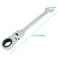 Hordion 21mm Ratcheting Combination Wrench 12 Point 72Tooth Flex Head Gear Wrench Box Ended Spanner Tool for Projects Repair