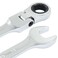 Hordion 21mm Ratcheting Combination Wrench 12 Point 72Tooth Flex Head Gear Wrench Box Ended Spanner Tool for Projects Repair