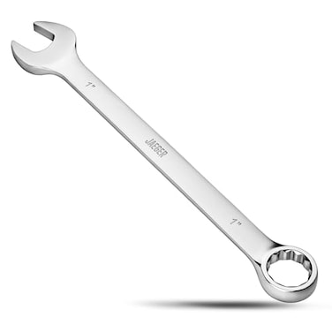 Jaeger 1 Inch Jumbo Combination Wrench with 15 Offset Box End HeavyDuty Metric Wrench with 12Point Box End HighStrength Steel Automotive Construction and Mechanical Applications