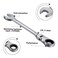 KATUR 24mm Ratcheting Wrench Set Flexible Pivoting Head Ratchet Combination Spanner Wrench Chrome Vanadium Steel Metric Tool 24mm