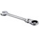 KATUR 24mm Ratcheting Wrench Set Flexible Pivoting Head Ratchet Combination Spanner Wrench Chrome Vanadium Steel Metric Tool 24mm