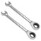 Kyuionty 2 Pcs 916 Inch Ratchet Wrench Imperial Ratcheting Combination Wrench Set 12 Point 72 Teeth for Projects SAE Tight Spaces