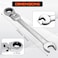 Kyuionty 34 Inch Ratchet Wrench Imperial Flex Head Combination Wrench 72Teeth 12 Point Box End Wrench Spanner Chrome Vanadium Steel