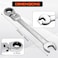 Kyuionty 34 Inch Ratchet Wrench Imperial Flex Head Combination Wrench 72Teeth 12 Point Box End Wrench Spanner Chrome Vanadium Steel