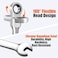 Kyuionty 34 Inch Ratchet Wrench Imperial Flex Head Combination Wrench 72Teeth 12 Point Box End Wrench Spanner Chrome Vanadium Steel