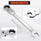 Kyuionty 916 Inch Ratchet Wrench Imperial Flex Head Combination Wrench 72Teeth 12 Point Box End Wrench Spanner Chrome Vanadium Steel