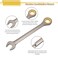 Meccion Combination Wrench 14mm Metric Open End Ratcheting Wrench Industrial Grade Gear Spanner with Grey Nickle Plated