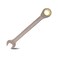 Meccion Combination Wrench 17mm Metric Open End Ratcheting Wrench Industrial Grade Gear Spanner with Grey Nickle Plated