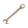 Meccion Combination Wrench 21mm Metric Open End Ratcheting Wrench Industrial Grade Gear Spanner with Grey Nickle Plated