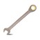 Meccion Combination Wrench 24mm Metric Open End Ratcheting Wrench Industrial Grade Gear Spanner with Grey Nickle Plated