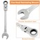 Piutouyar 19mm FlexHead Ratcheting Wrench Professional Metric Ratchet Wrench Combination Wrench Box Ended Spanner Tool for Projects Repair5 Movement and 72 Teeth 12 Point CRV