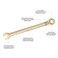 STARWORK 6Point Metric 15 Offset GPlating Reversible NonSlip Long Pattern Ratcheting Combination Wrench 11mm