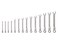 TEKTON Flex Head 12Point Ratcheting Combination Wrench Set 14Piece 619 mm WRC95002
