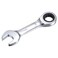 uxcell 17mm Stubby Ratcheting Combination Wrench Metric 72 Teeth 12 Point Box Ended Tools CRV