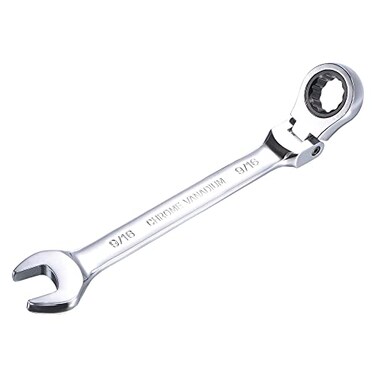 uxcell 916 Inch FlexHead Ratcheting Combination Wrench SAE 72 Teeth 12 Point Ratchet Box Ended Spanner Tools CrV