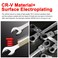 WISEUP Ratchet Wrench 19mm Flex Head Ratcheting Wrench CRV Antislip Laborsaving 2 in1 Industrial Wrench Mechanic Automotive Tools