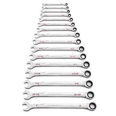 GEARWRENCH 16 Pc 120XP Universal Spline XL Ratcheting Combination Wrench Set SAE 86451