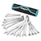 DURATECH Combination Wrench Set Metric 15Piece 8 9 10 11 12 13 14 15 16 17 18 19 20 21 22mm 12Point CRV Steel with Rolling Pouch
