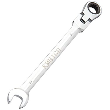 KMHIGH 10mm Flexible Ratchet Wrench Chrome Vanadium Steel Gear Wrench Reversible Spanner Wrench Household Garage Tools1Pcs