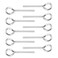 Vkinman 10 Pcs 532 Inch Allen Wrench Keychain Standard Hex Dogging Key wFull Loop 10pcs 532 inch