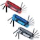 EFFICERE 25Piece Complete Folding Hex Key Wrench Set Metric 15mm 8mm SAE 564 14 Star T9 T40 CrV Steel Precise and Chamfered Tips 3 Pack AllPurpose Portable and Compact Allen Wrench Tools