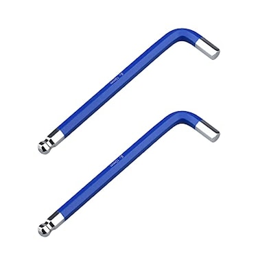 FOCMKEAS 2 PCS 10mm Ball End Hex Key Allen WrenchInternal Hexagonal Wrench L Shaped Long Arm S2 Steel Repairing ToolDeep Blue