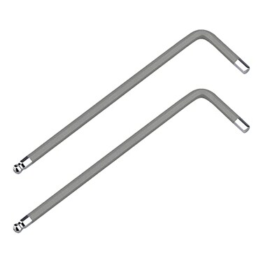 FOCMKEAS 2 PCS 15mm Ball End Hex Key Allen WrenchInternal Hexagonal Wrench L Shaped Long Arm S2 Steel Repairing ToolGrey