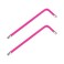 FOCMKEAS 2 PCS 2mm Ball End Hex Key Allen WrenchInternal Hexagonal Wrench L Shaped Long Arm S2 Steel Repairing ToolPeach