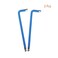 FOCMKEAS 2 PCS 3mm Ball End Hex Key Allen WrenchInternal Hexagonal Wrench L Shaped Long Arm S2 Steel Repairing ToolPale Blue